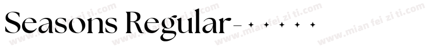 Seasons Regular字体转换